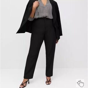 Torrid Studio High-Rise Straight Crepe Pant Black Women's size 16S